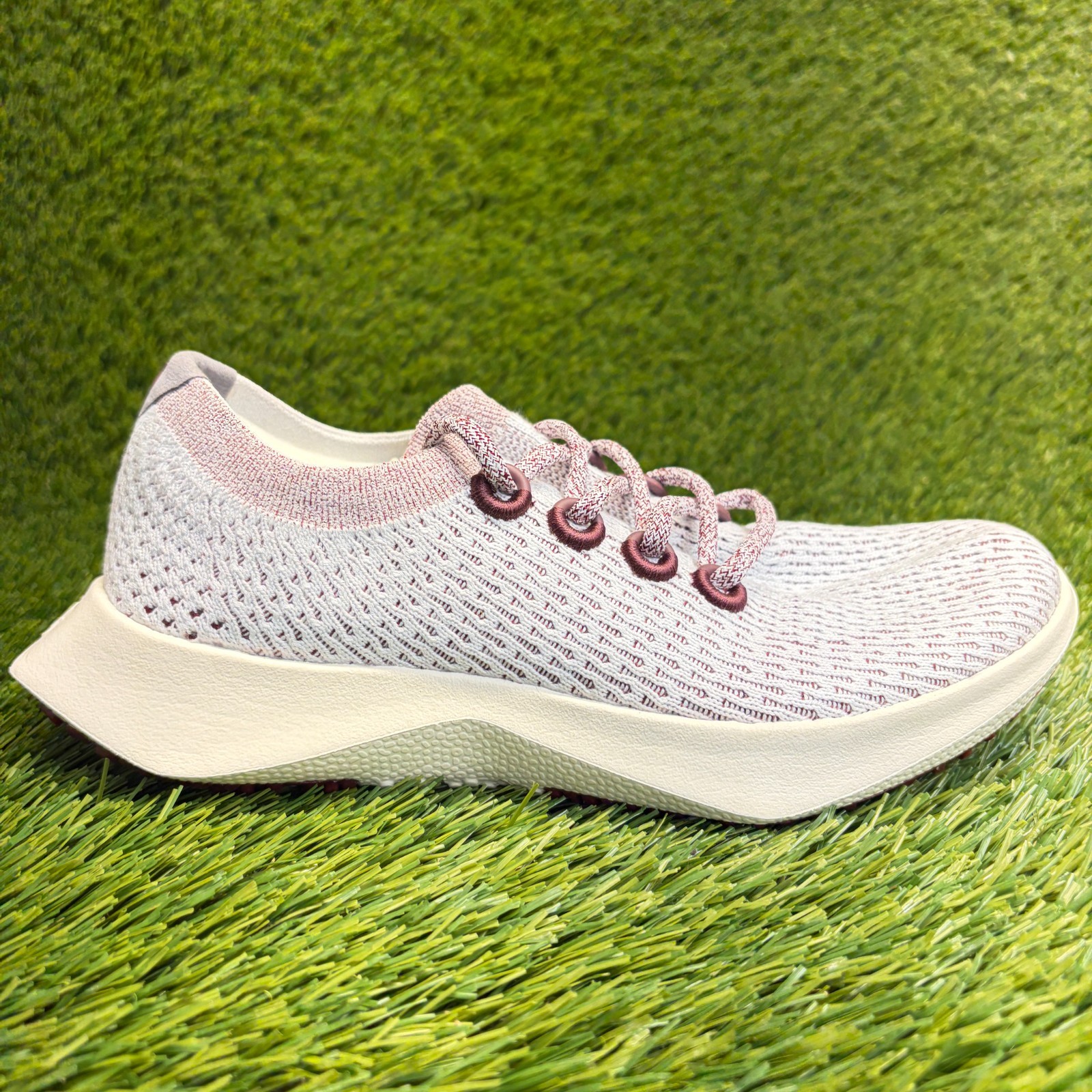 Allbirds Tree Dasher 2 Womens Size 7.5 White Red Athletic Running Shoes Sneakers