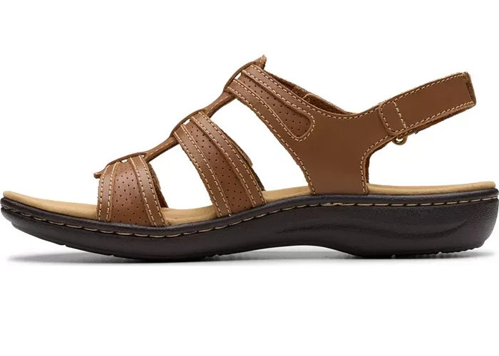Clarks Women’s Laurieann Ivy Casual Sandals Tan Leather (Select Size)