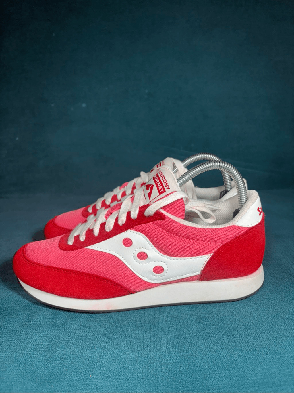 Saucony Hornet Retro Pink Red White Sneakers Women’s Size 8 S60538-6