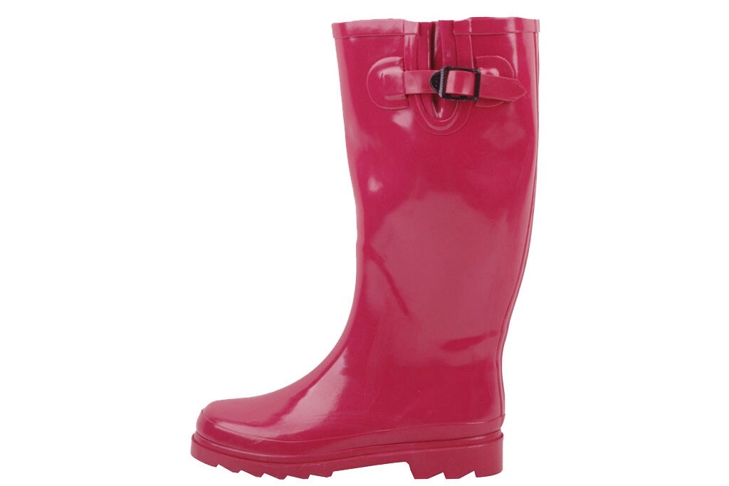 Womens Lined Rubber Rain Boots Choice of Black Pink Yellow or Fuchsia 6 – 11