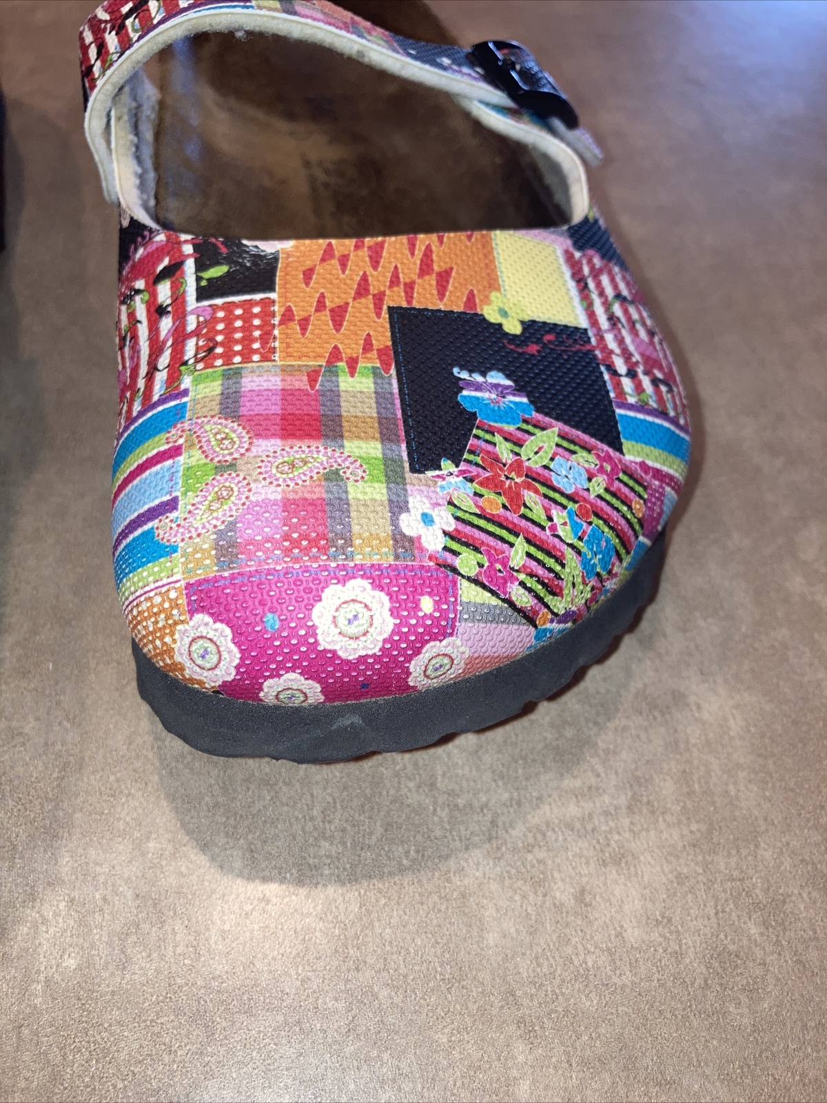 Birki’s by Birkenstock Wmns Size 6.5/37 Sabot 260 Patchwork Mary Jane Clog, EUC!