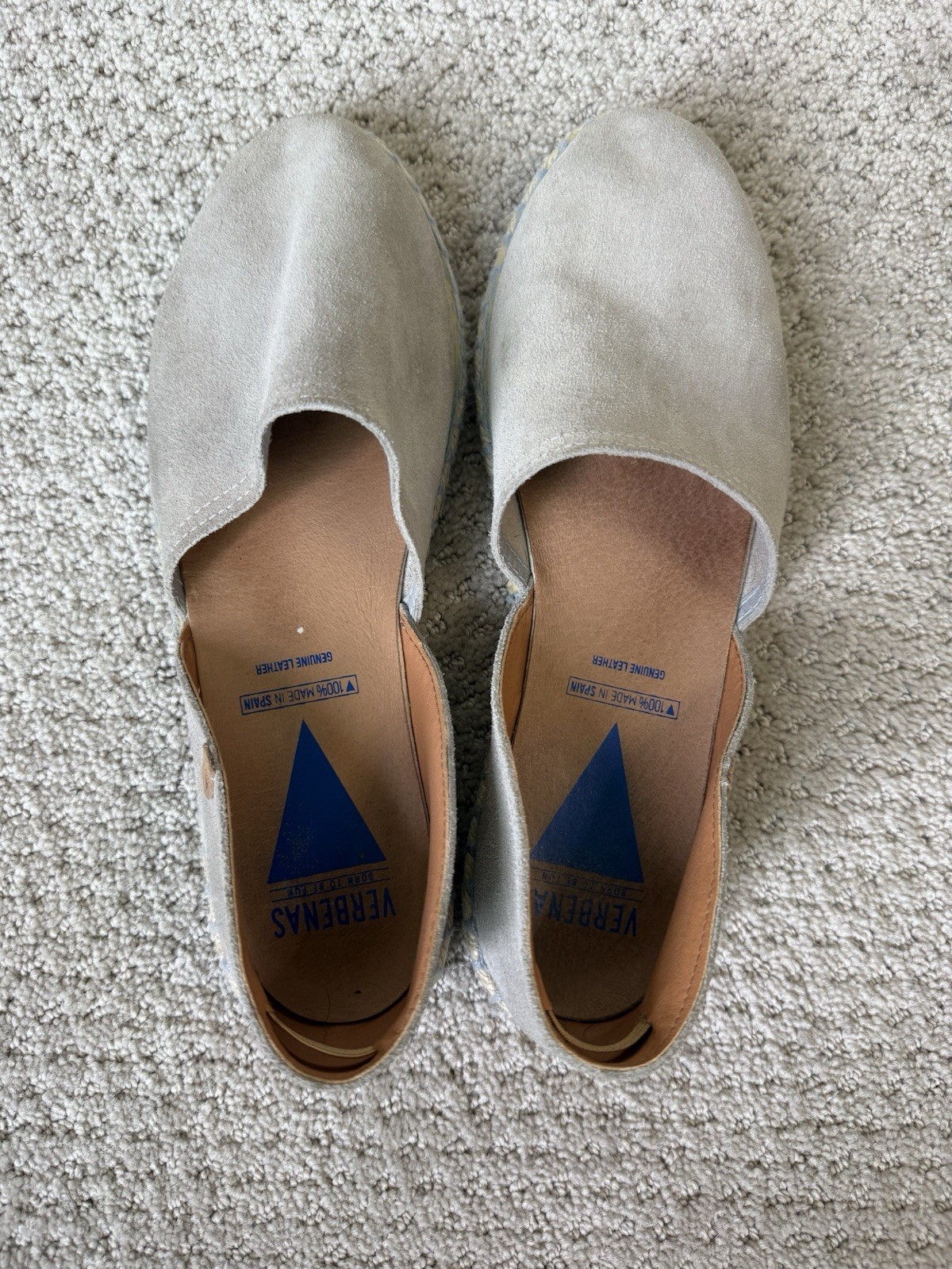 Verbenas EU 42 Carmen Suede Spain Espadrille Slip On Flats Casual Travel Beach