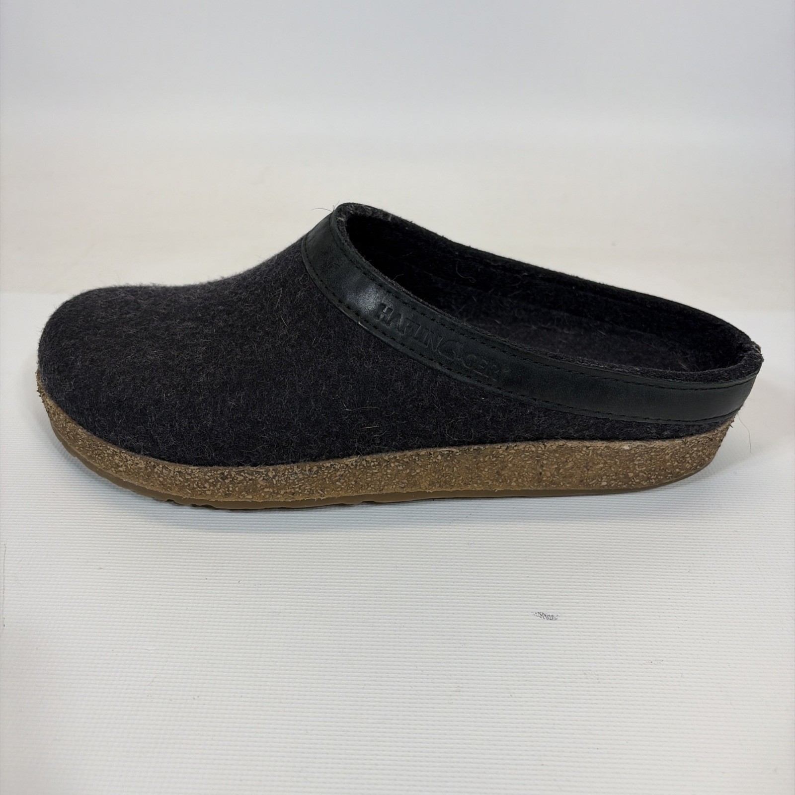 Haflinger Classic Grizzly Slipper Clogs Wool Black Women’s Size 40 US 9