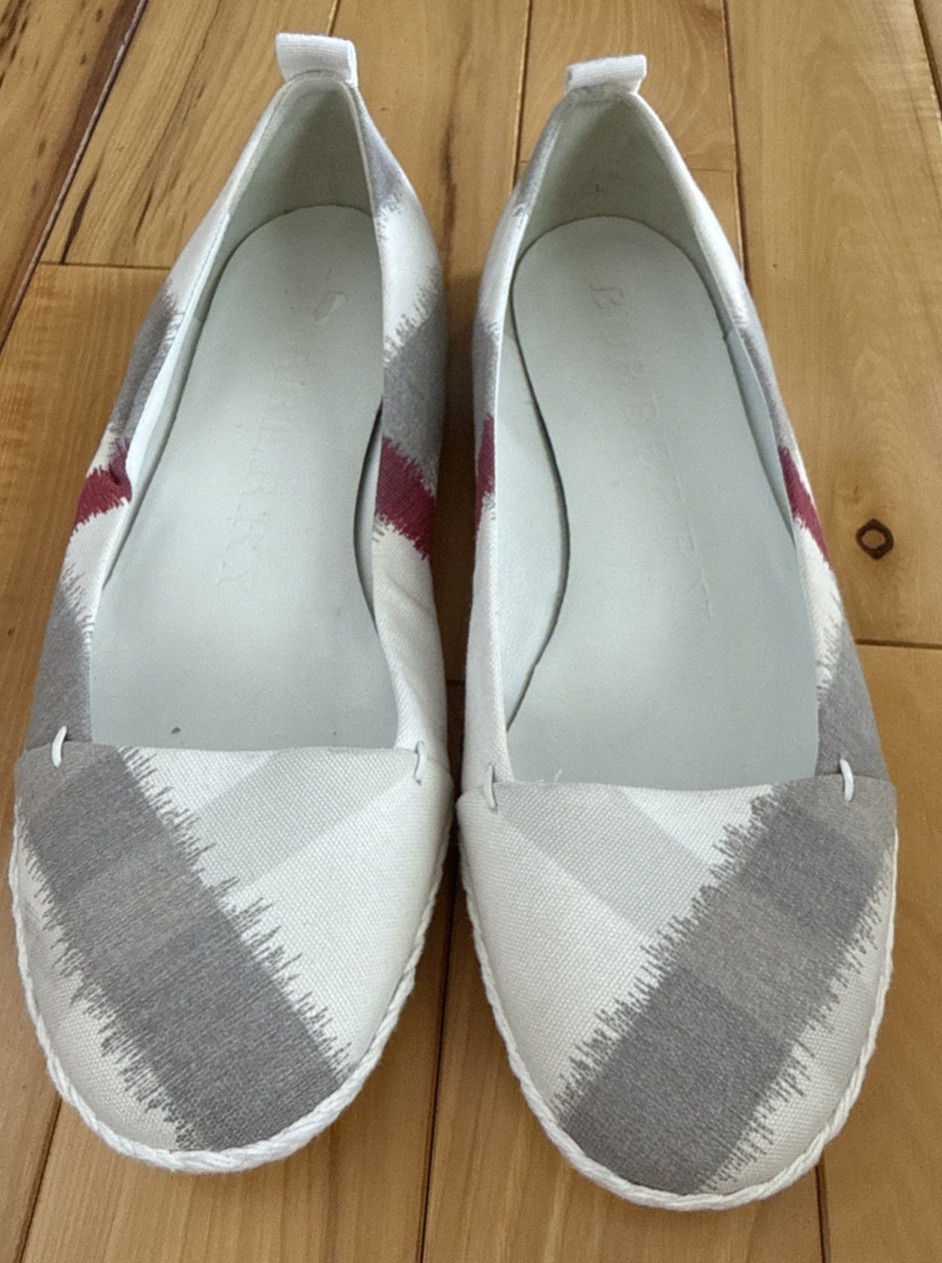BURBERRY Nova Check Espadrille Flats Slip On Women’s Size 41 Multi