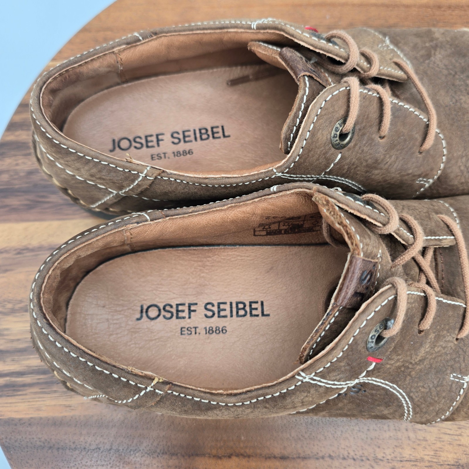 Josef Seibel Fergey 20 Shoes Womens 8 39 Brown Leather Comfort Oxford Sneakers