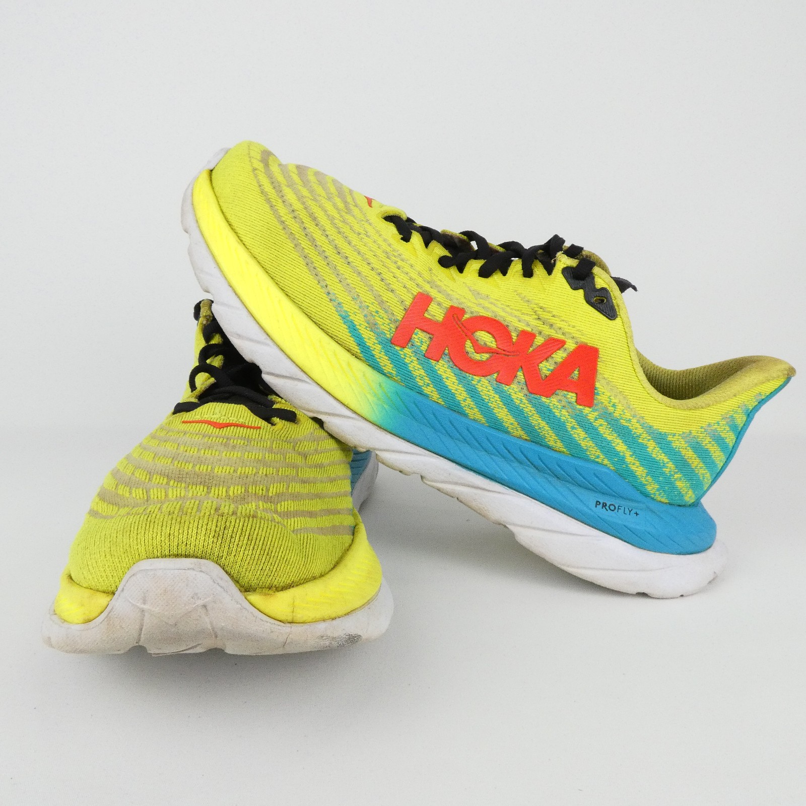 Hoka Sneakers Womens 8.5 B Mach 5 1127894 EPSB Running Shoes Yellow Blue ProFly+