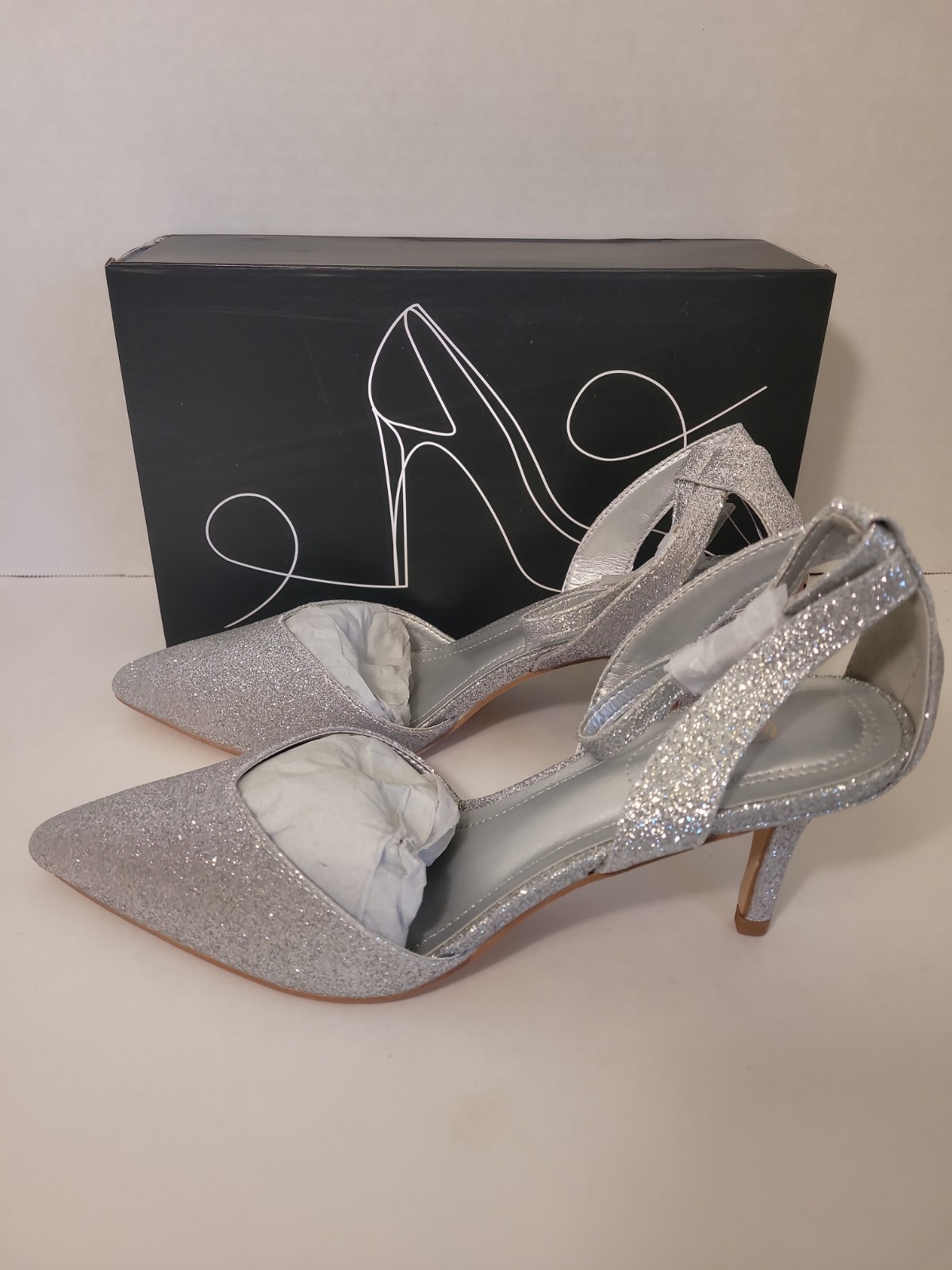mysoft Women’s Stilettos Classic Strappy Open Toe Pump Heel Sandals Size 9