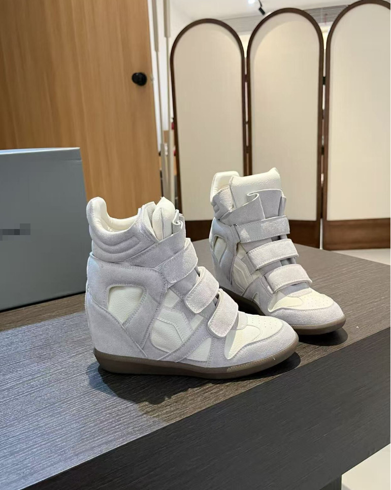 Isabel Marant Inspired High Quality Wedge Sneakers-Grey