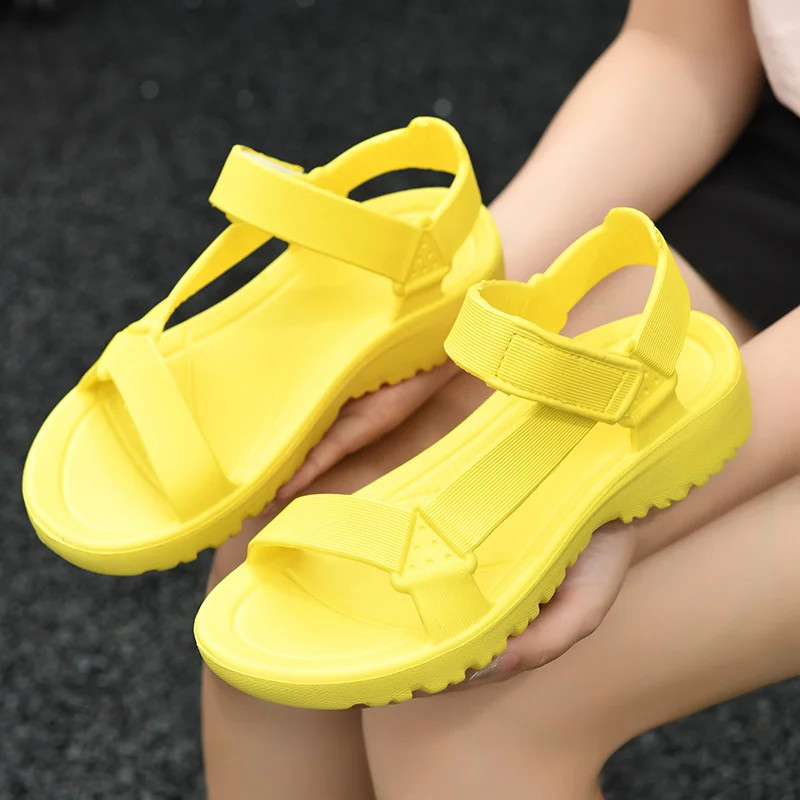 Womens Sandals Summer Trend Anti-slip Wear-resistant Lightweight EVA Flat…