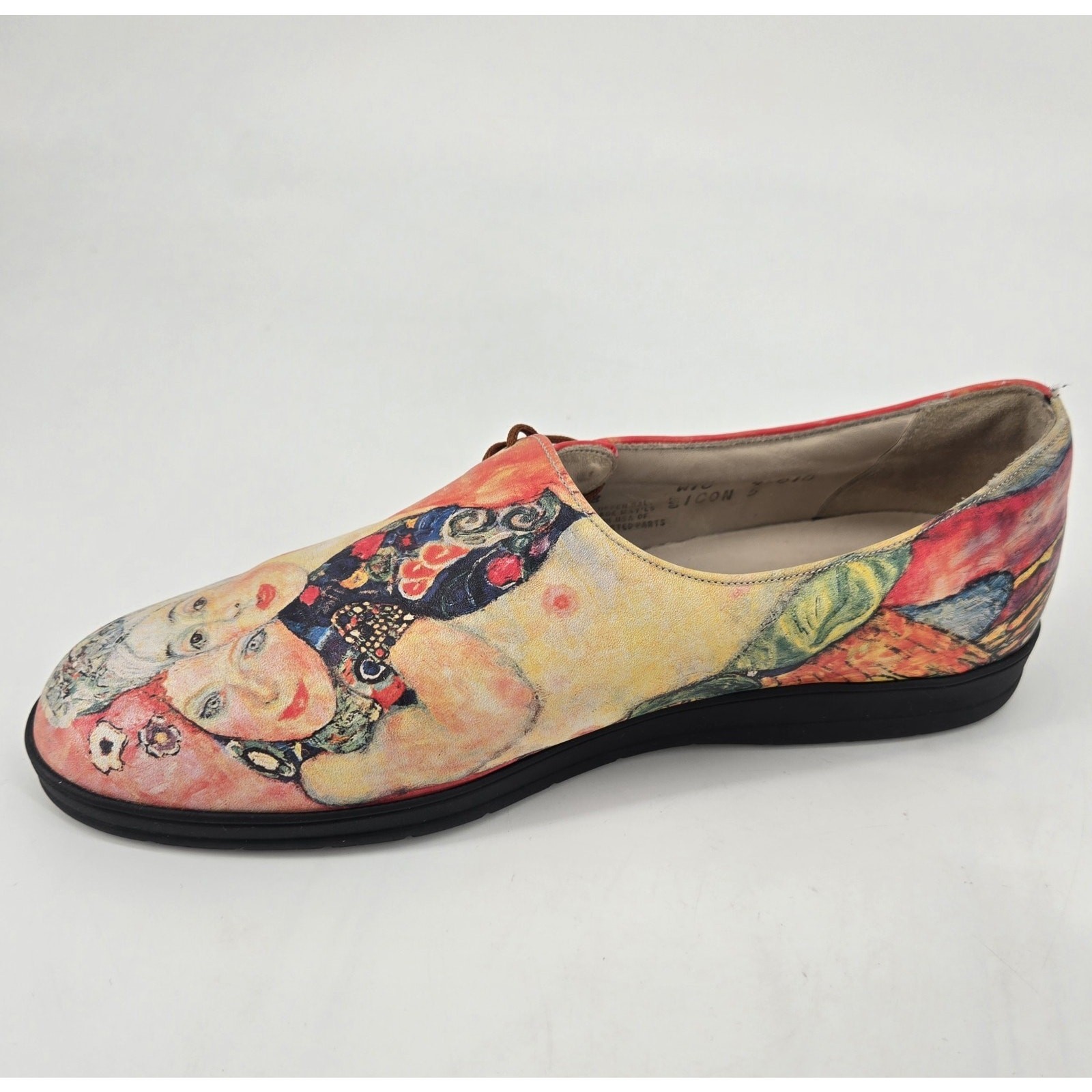 Icon Shoes Artist Gustav Klimt Women Friends Side Tie Flat Shoes Women 10 Mens 8