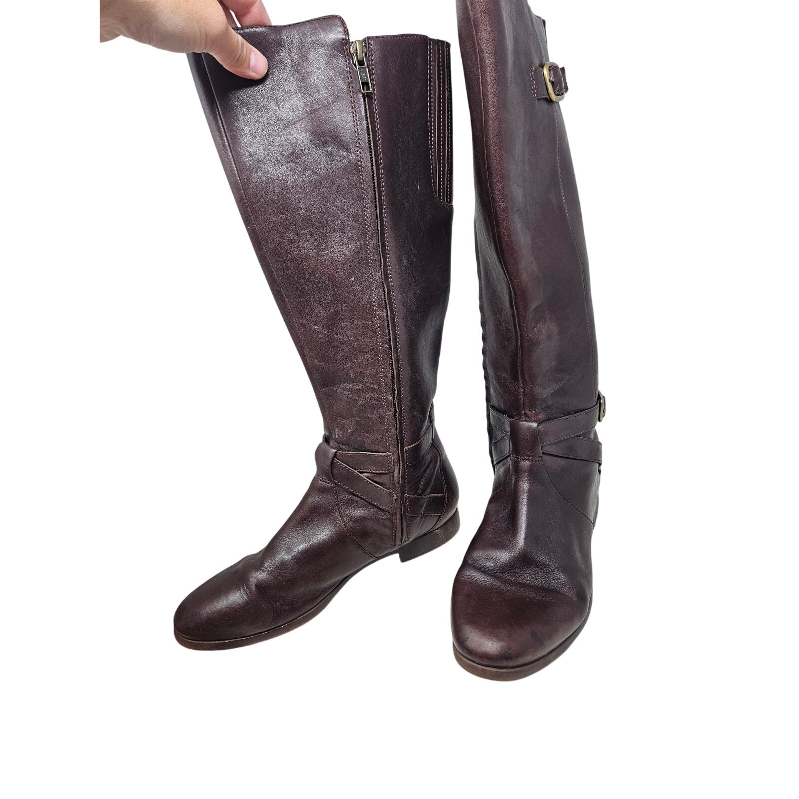 Ugg 9 Brown Leather Riding Boot Western Boho Beryl Whimsygoth Casual Minimalist