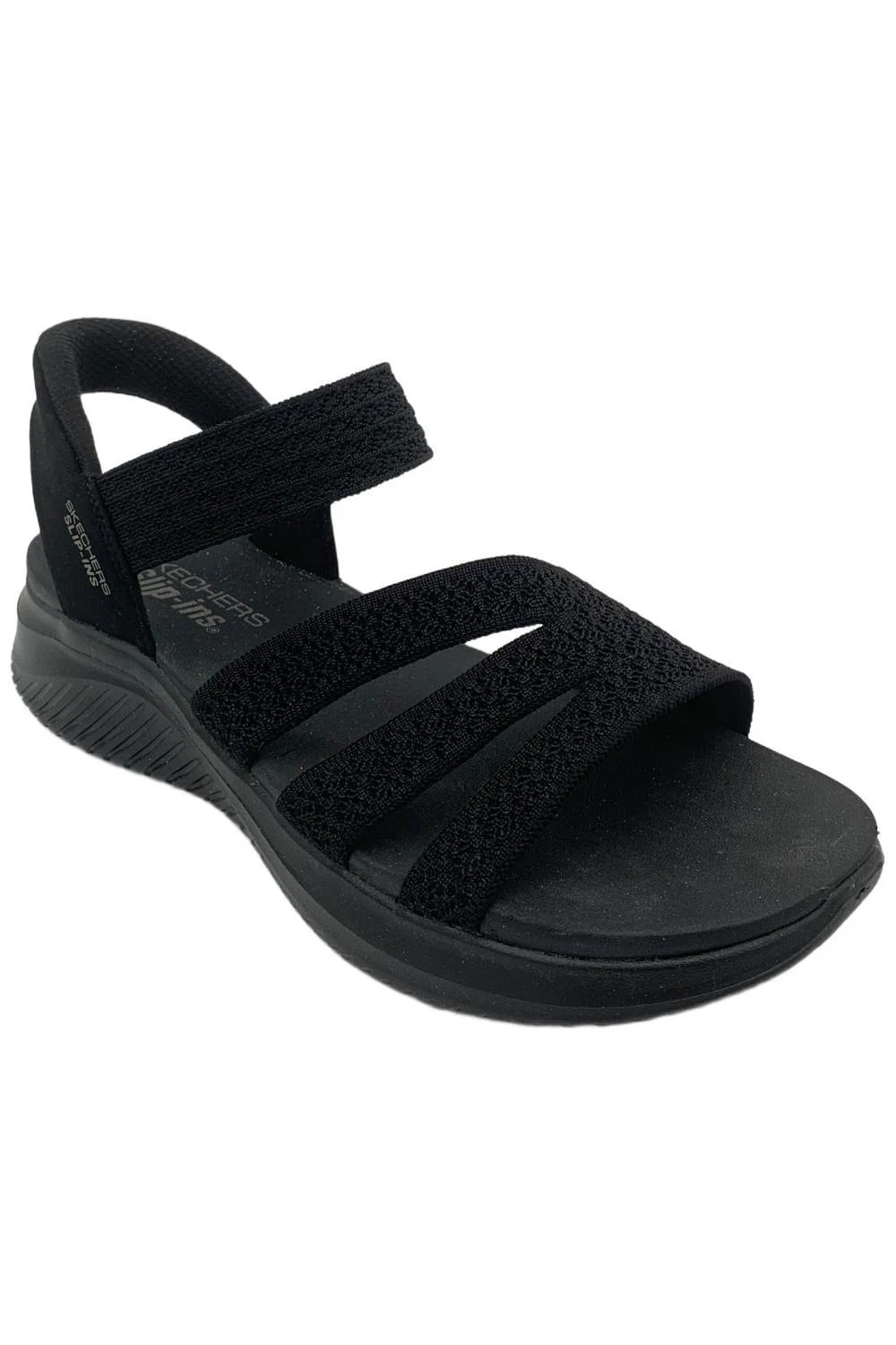 Skechers Women’s Slip-ins Washable Knit Ultra Flex 3.0 Sandals Black