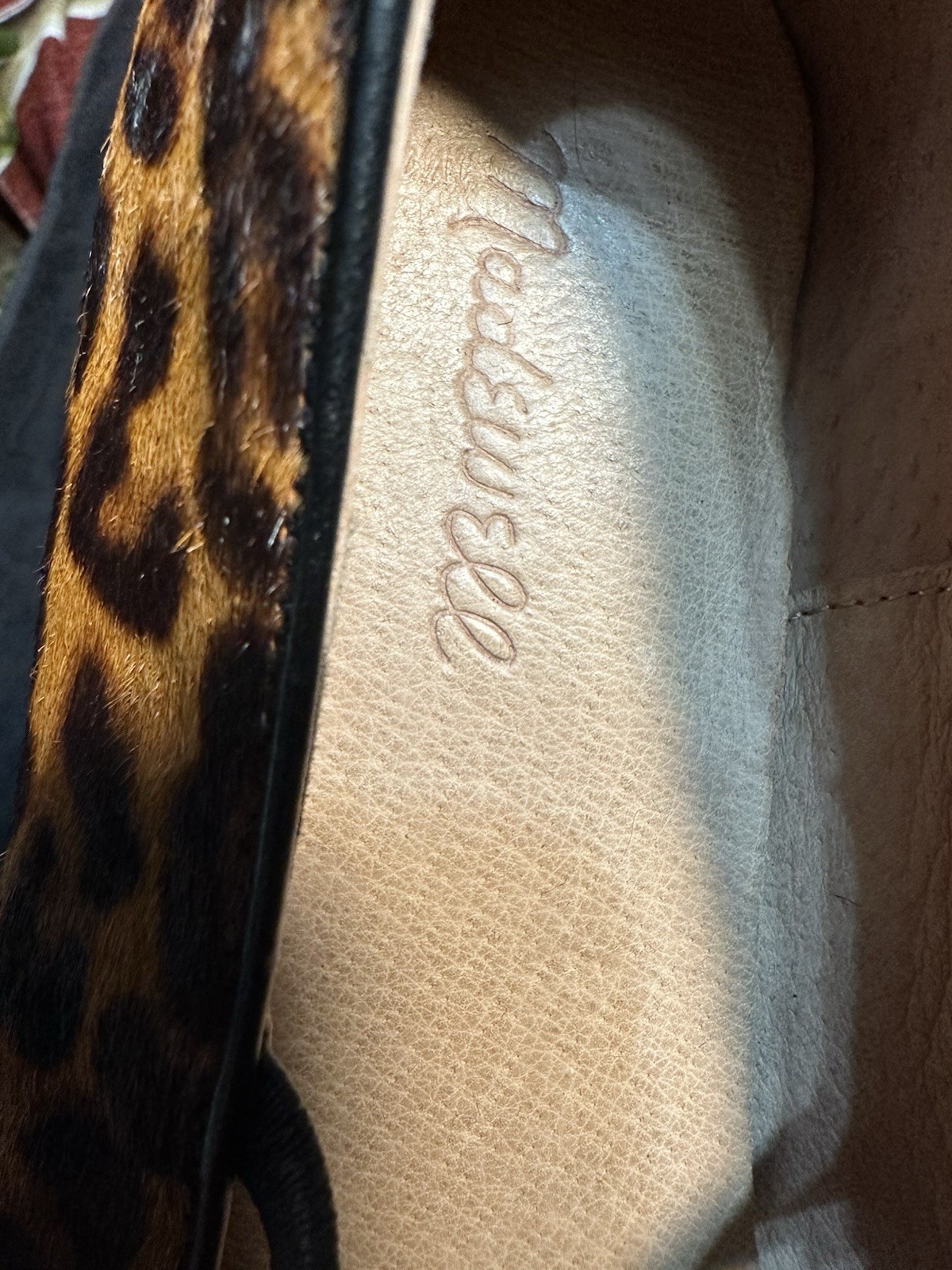 MADEWELL Greta Ballet Mary Jane Flats Square Toe Calf Skin Leopard Women’s 10.5