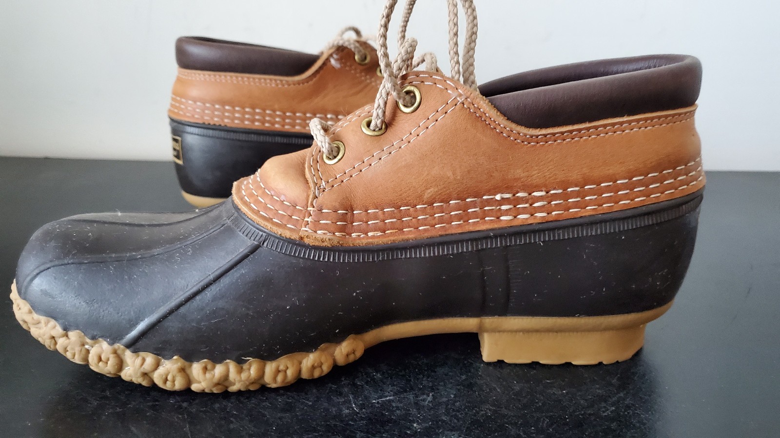 LL Bean Maine Duck Boots Gumshoes Low Top Womens Size 8 Brown