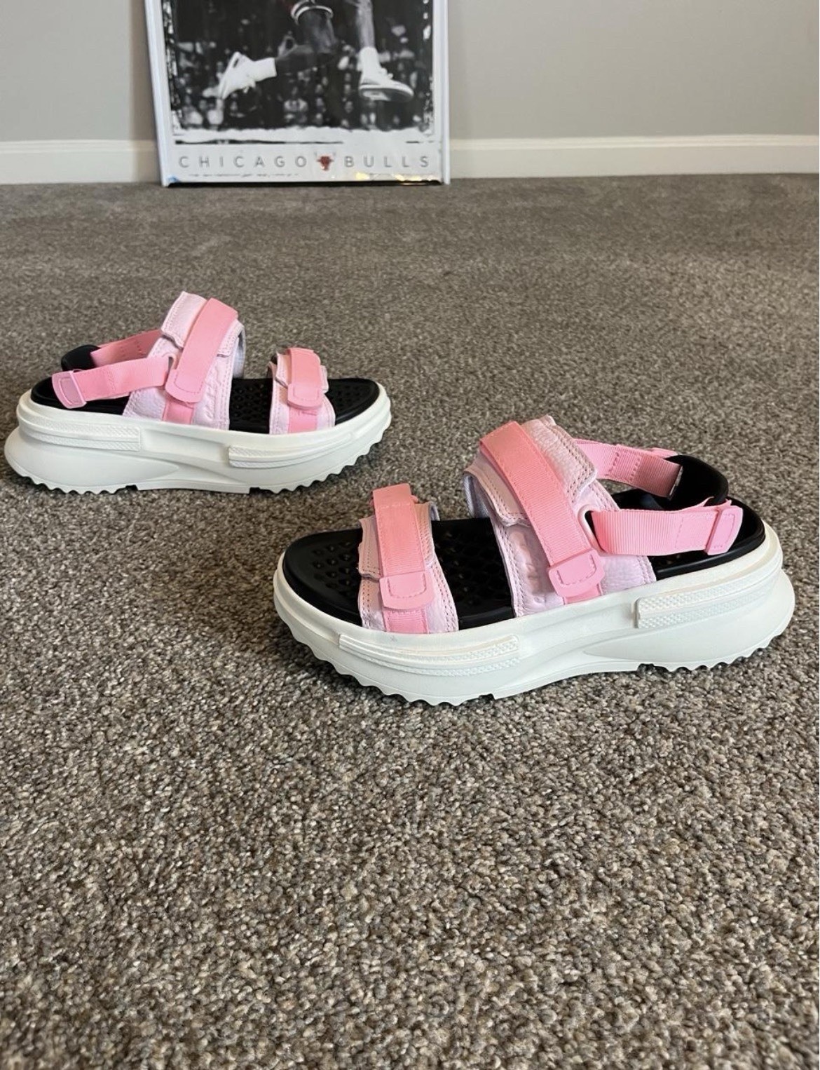 Converse Run Star Utility CX Sandals Womens 6 Pink Platform Strappy a15095c