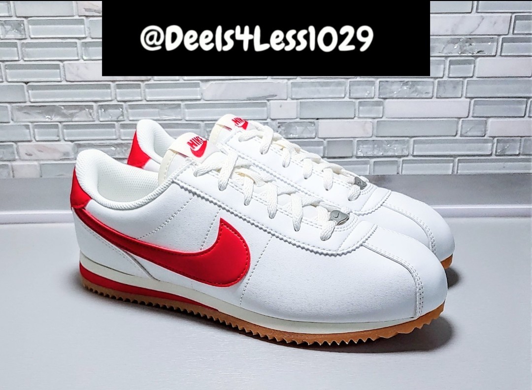 Nike Cortez Low Womens/Kids Sail White Red Gum Yellow DM0950-113