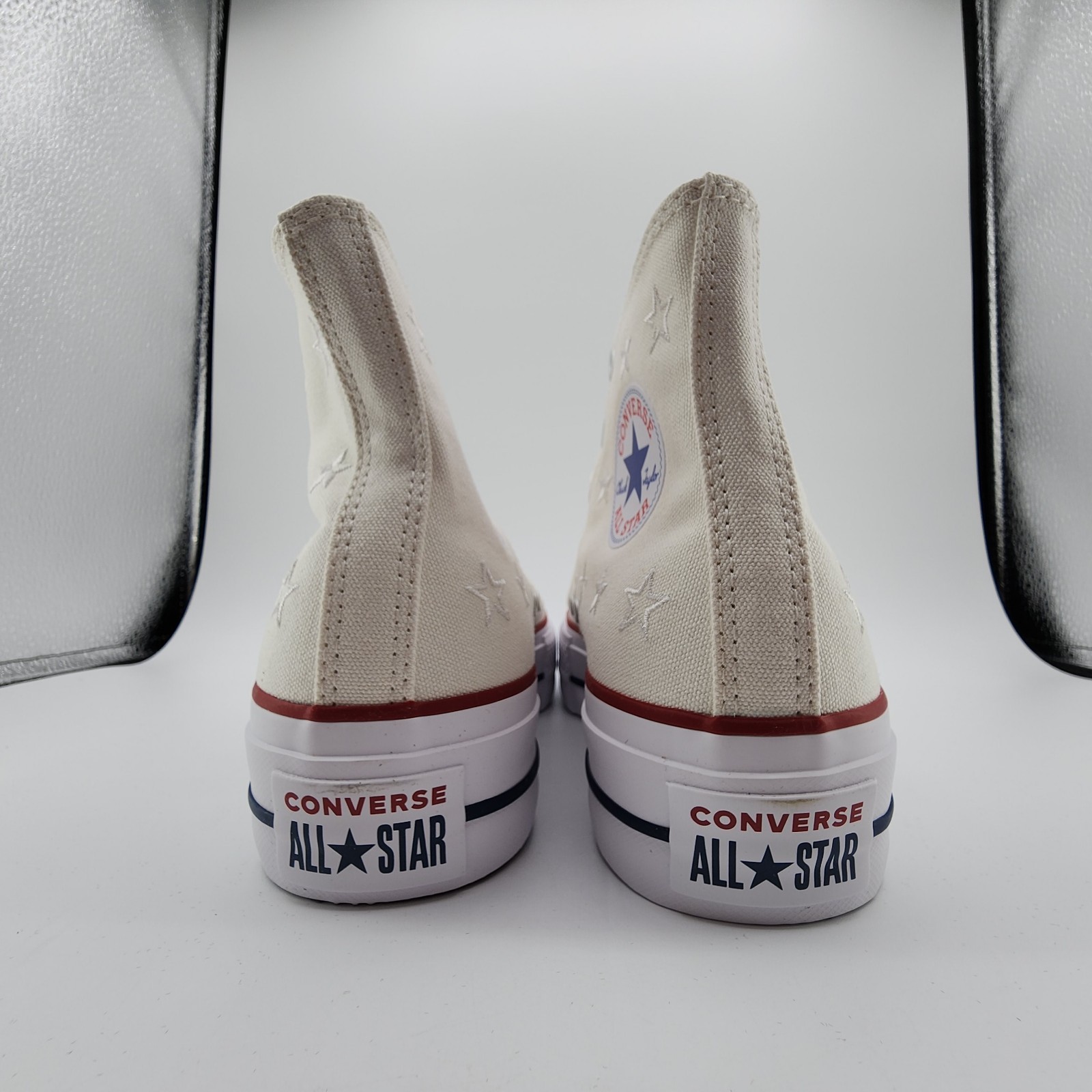 Converse Chuck Taylor All Star Lift Platform Womens 8 Vintage White Stars NEW