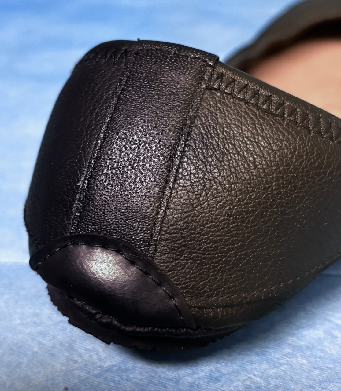 Softstar Black Leather Ballerina Flats – Hand made – Size 6