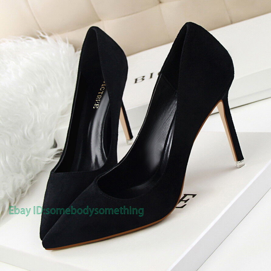 Women’s Pointed Toe Slip on Stiletto High Heeled Classic Party Wedding Pumps