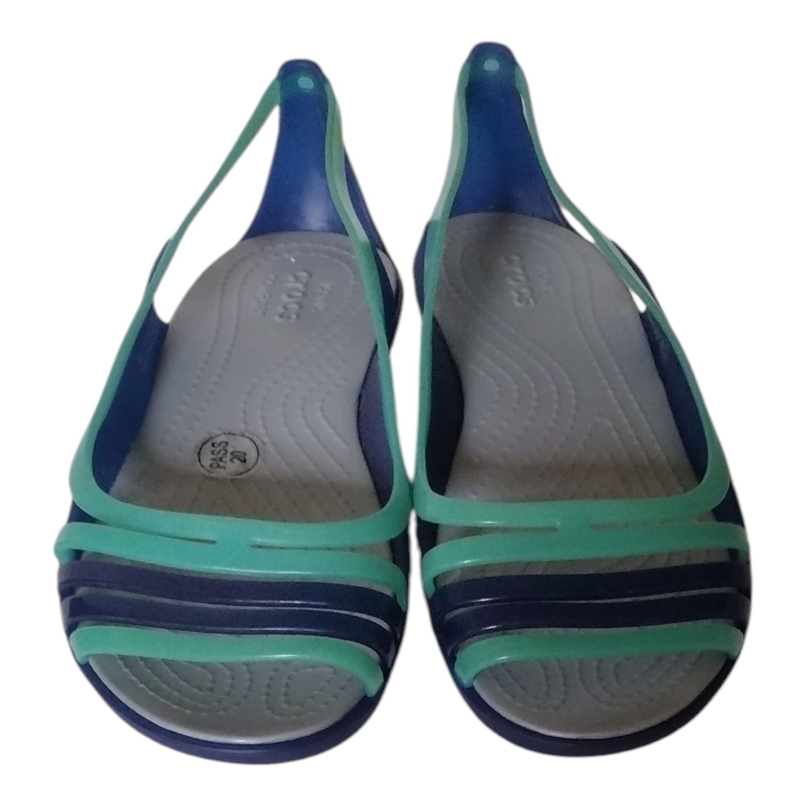 Crocs Isabella Strappy Sandals Sz 9 Turquoise/Cerulian Blue