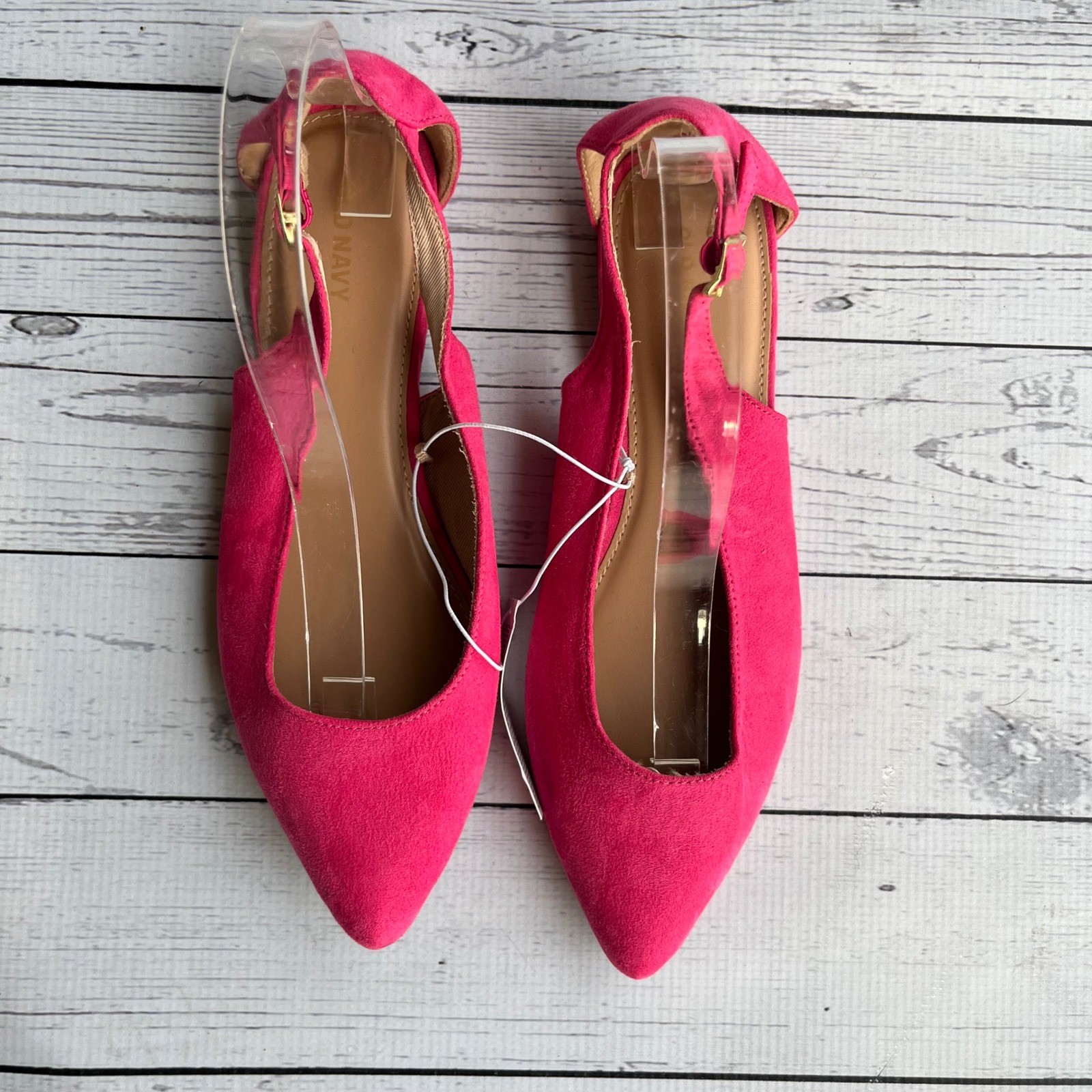 Old Navy Womens NEW Pink Preppy Slingback Flats Size 8 Barbiecore Balletcore