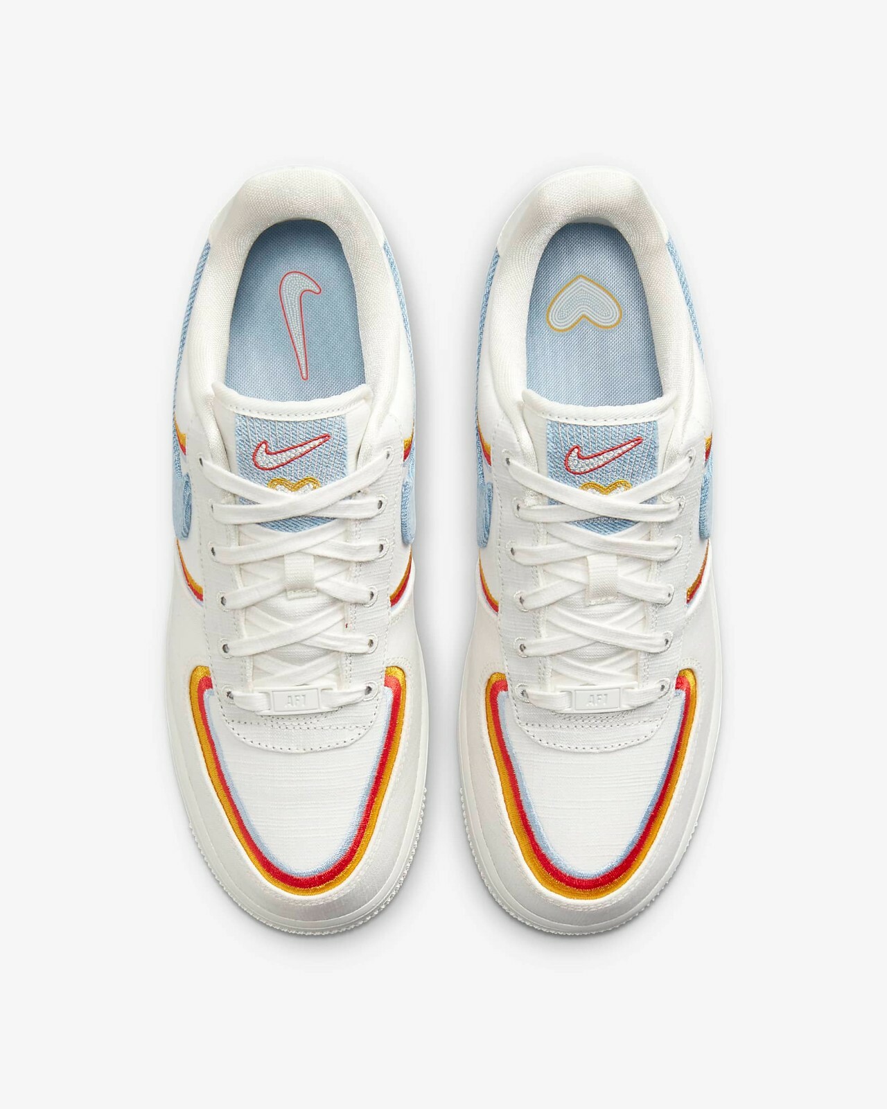 Nike Air Force 1 ‘07 LV8 Sail Denim Swoosh Women’s Size 9.5 (DJ4655 133) New