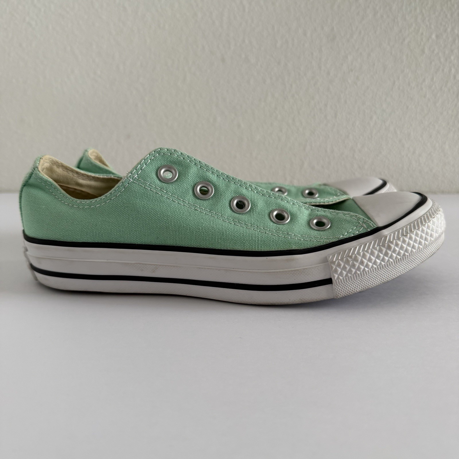 Converse Chuck Taylor All Star Low Top Mint Green Womens 6 Mens 4 No Laces