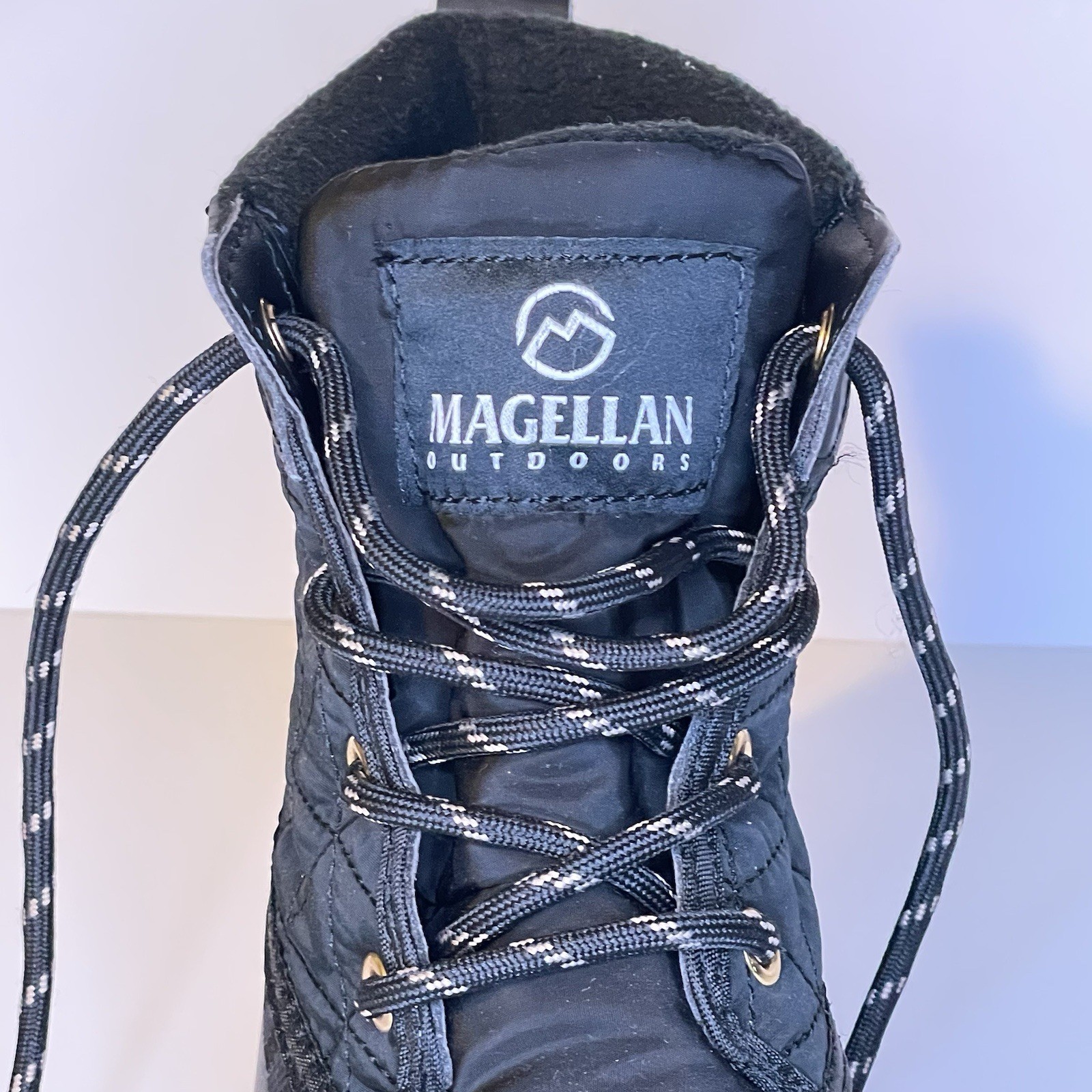 Magellan Women’s Size 7B Quilted Duck Boots 177851 Black Quilted Tan Waterproof