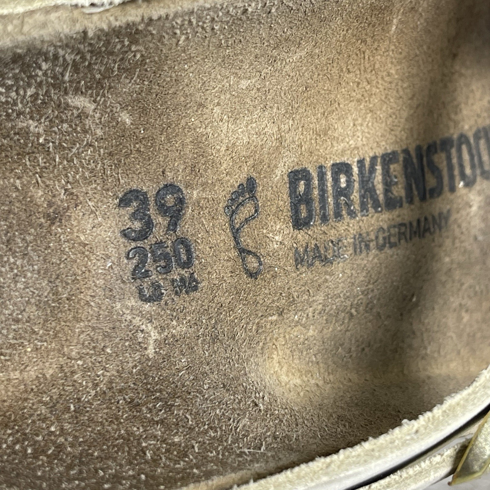 Birkenstock Gizeh Suede Sandals Cream Narrow EU 39 Women’s 8 Germany