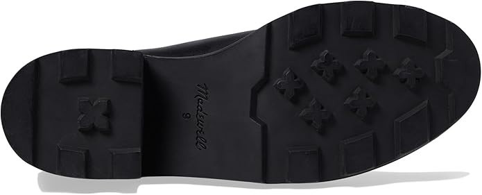 Madewell The Gwenda Platform Ankle Boots in Leather True Black, Size 6.5