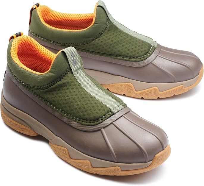 BASS OUTDOOR Womens Green Cushioned Waterproof Breathable Field Round Toe Slip