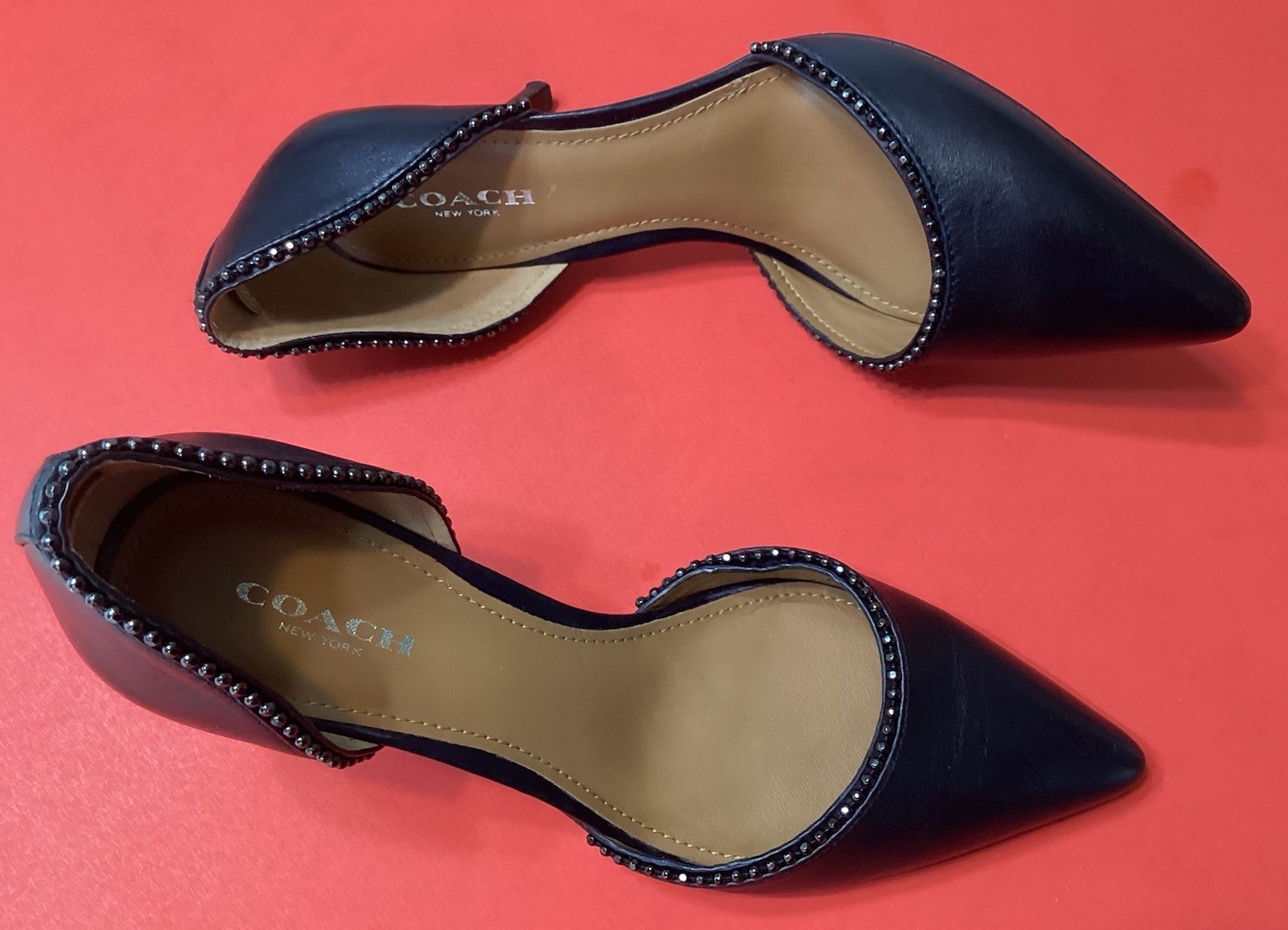 * Coach Blossom Women’s 6 B Semi Matte Calf pumps Black