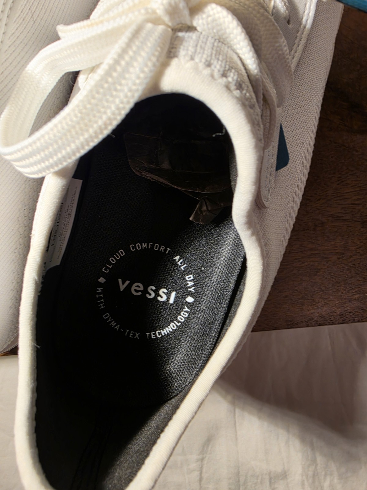Vessi Unisex Weekend Sneaker Concrete Marble White M9/W10