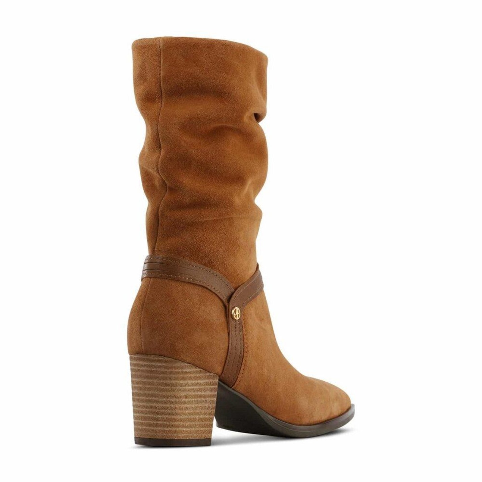 Boho Western Leather Suede Slouchy Boot Size 10 Tan Bootie Jatarea Omi Neutral