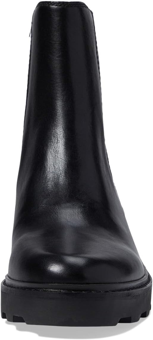 Madewell The Gwenda Platform Ankle Boots in Leather True Black, Size 6.5