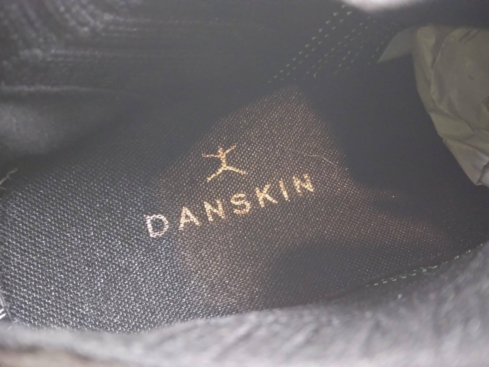 DANSKIN POSITIVE LOAFER WOMENS SZ 8 SHOES SLIPON KNIT SNEAKERS BLACK LIME GREEN