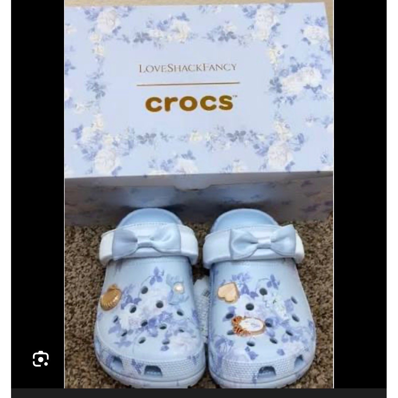 LoveShackFancy Crocs Classic Clog Womens Blue Size 8 Women’s