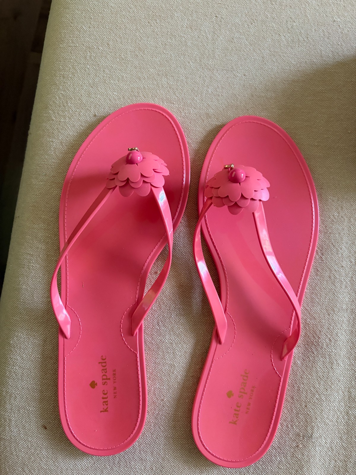 kate spade JESSA Flower Jelly Sandals Coral – Size 10 US NIB