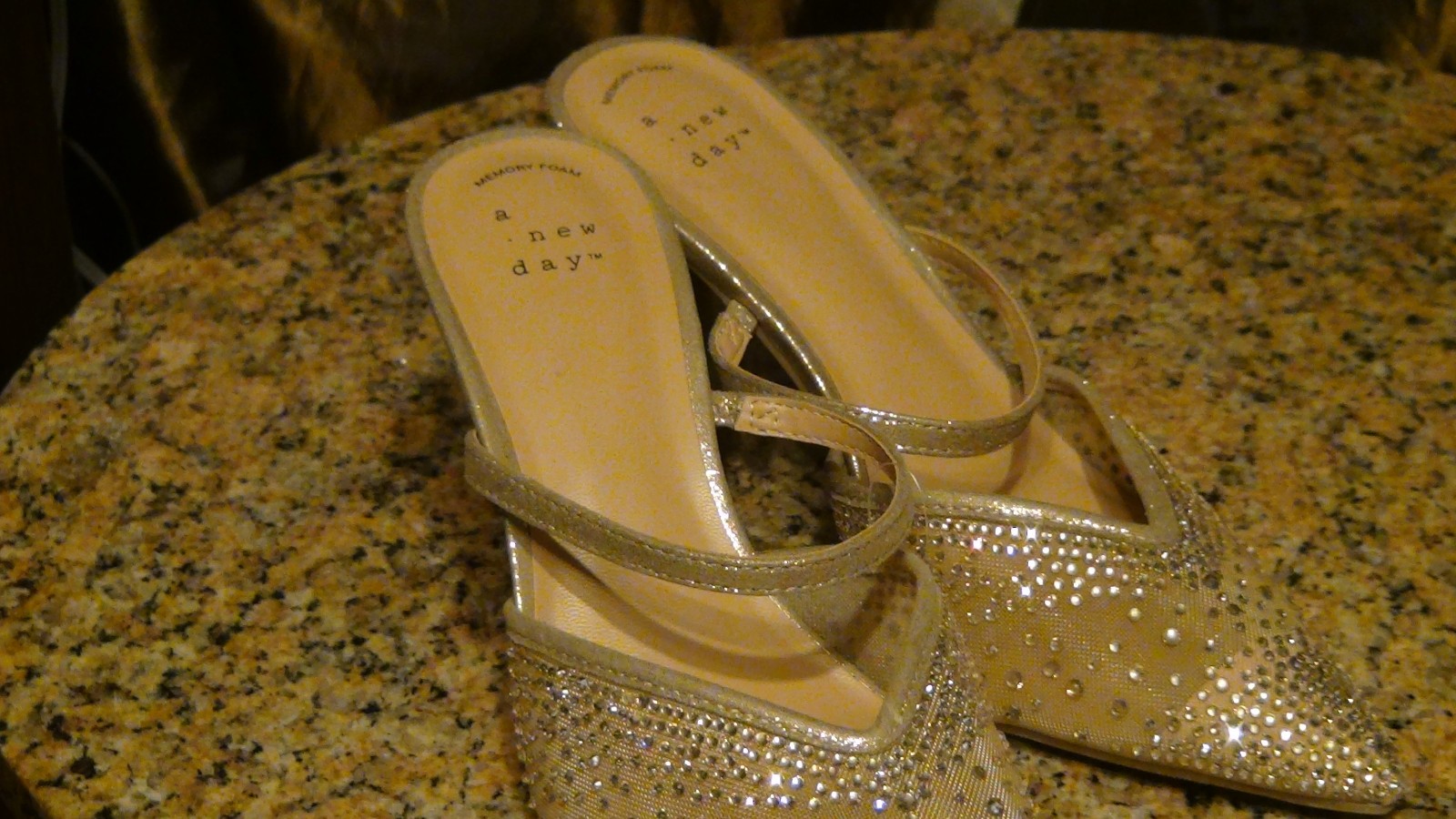Women’s Sonia 3.25″ Stilito Heels Jeweled A New Day Size 7 Beige