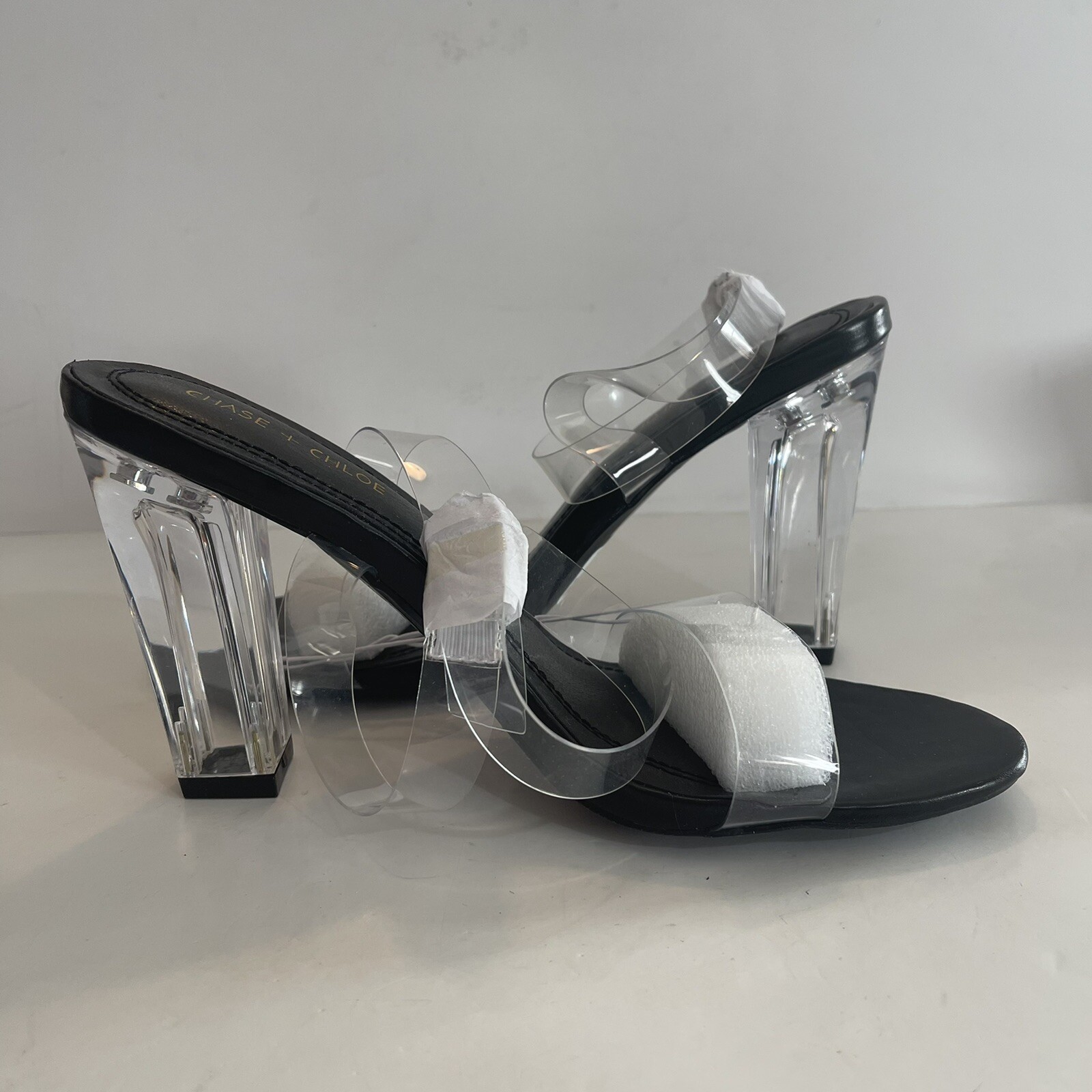 Chase + Chloe Aura-1 clear heels womens size 9 new