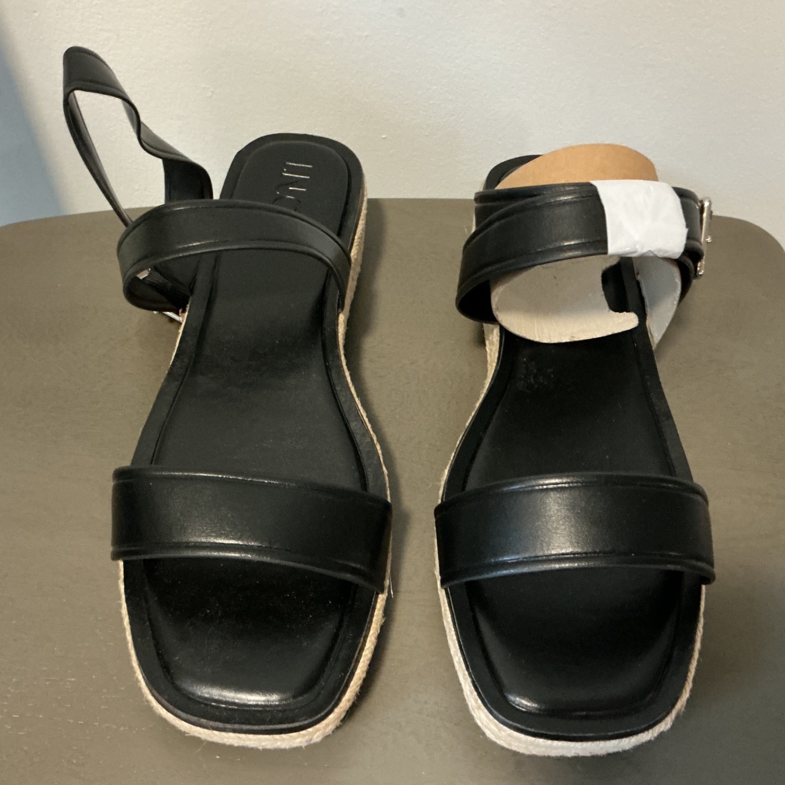 INC Size 10 Havilah BLACK Espadrille Criss-Cross Ankle Sandals B2-13