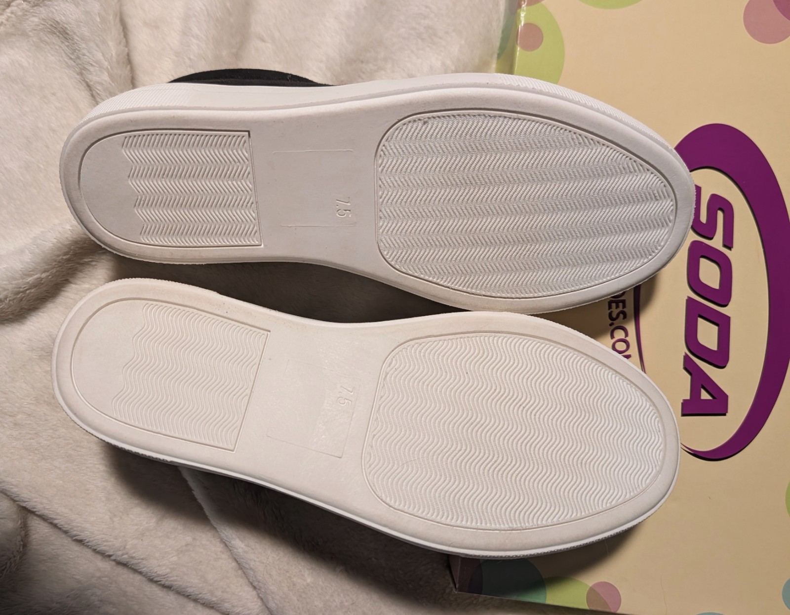 BEST PRICE ANYWHERE! NEW! Soda Hike-G Slip-On Black Suede Platform Shoes.