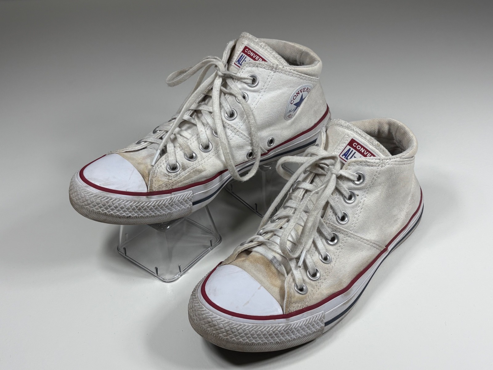 Converse Sneakers Women 9 White 3/4 High Canvas Classic Streetwear