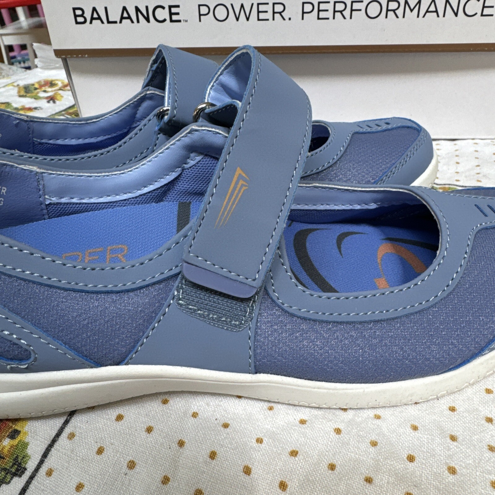 Copper Fit Womens Mary Jane Strap Blue Shoes Size 7 Medium (B,M) New W/Box