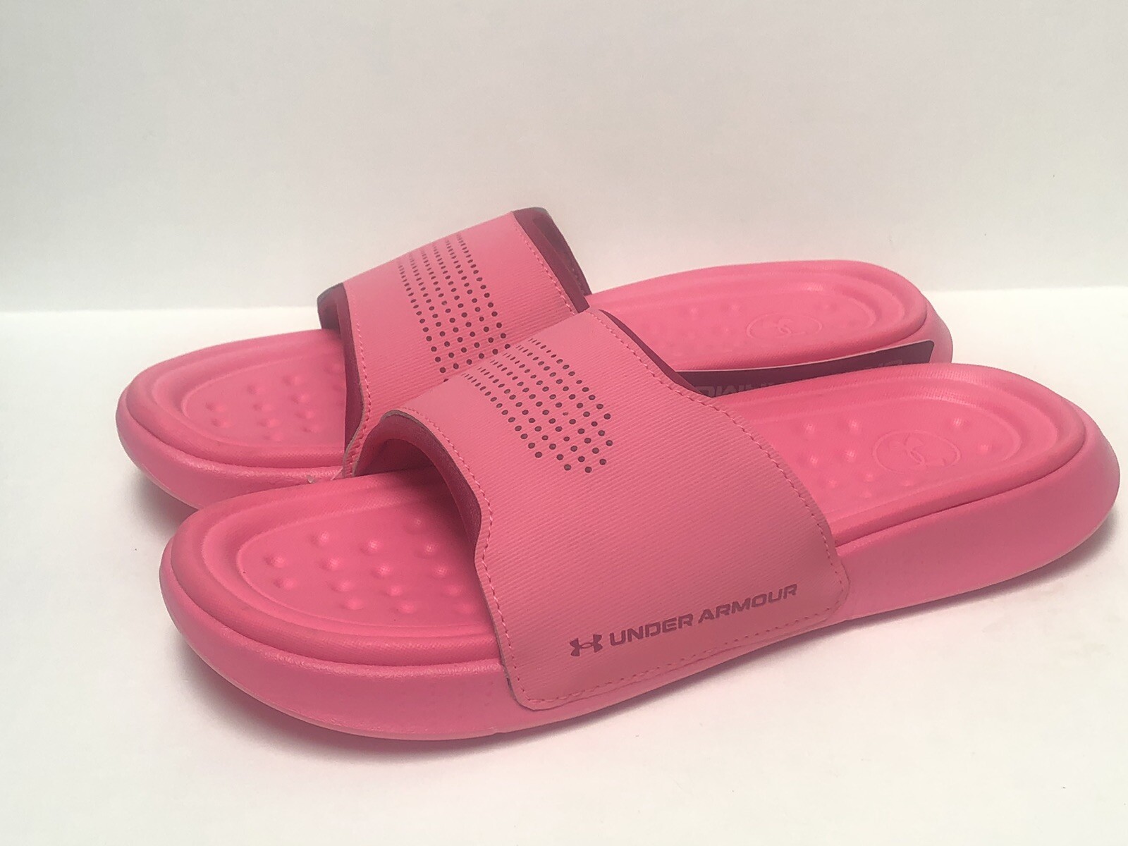 Under Armour Unisex Ansa Elevate Slides 3025044-600 Penta Pink ~ Women’s 7/M 6
