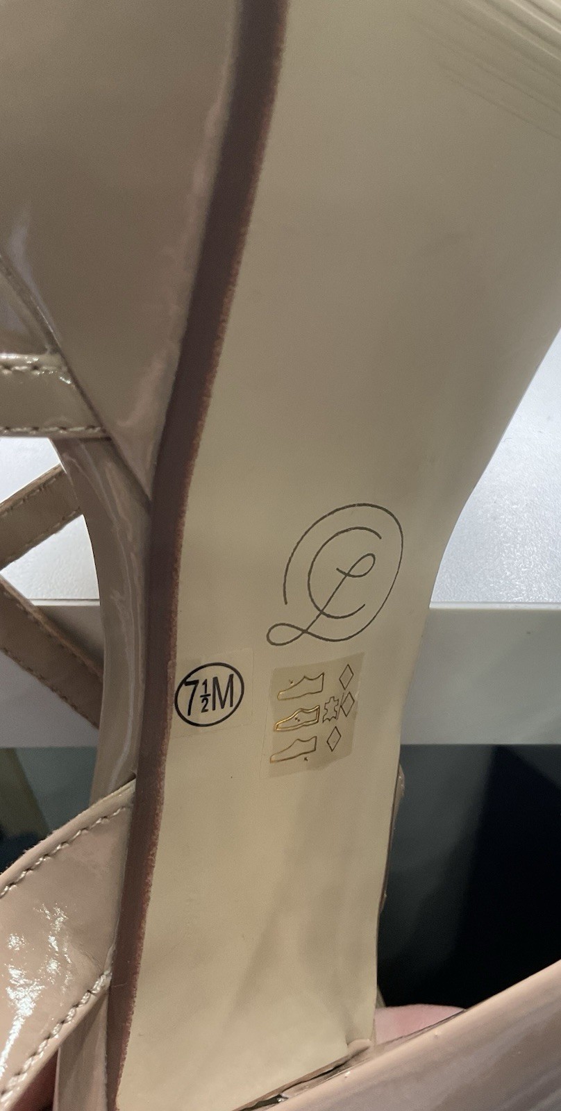 Chinese Laundry Teaser Nude Patent Platform Stiletto Heels Women’s 7.5 EU 38