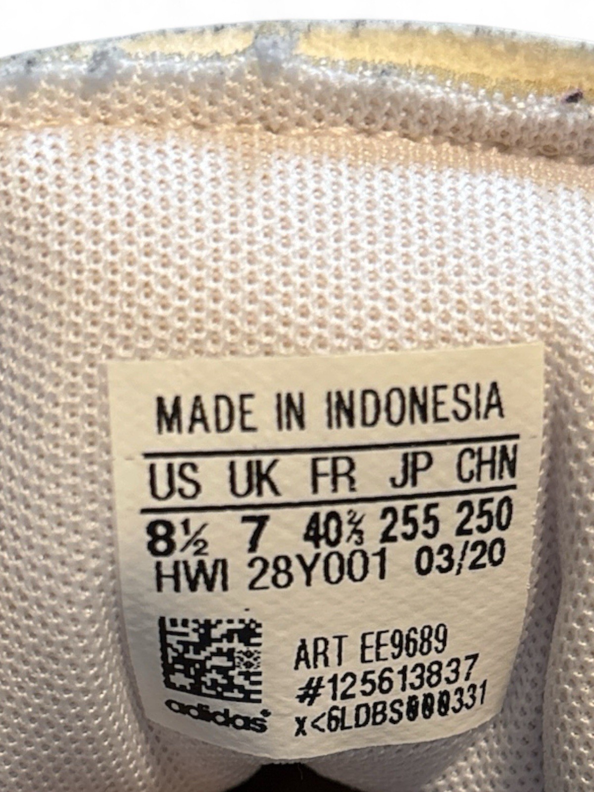 adidas White Iridescent Stripe Low Top Athletic Shoes