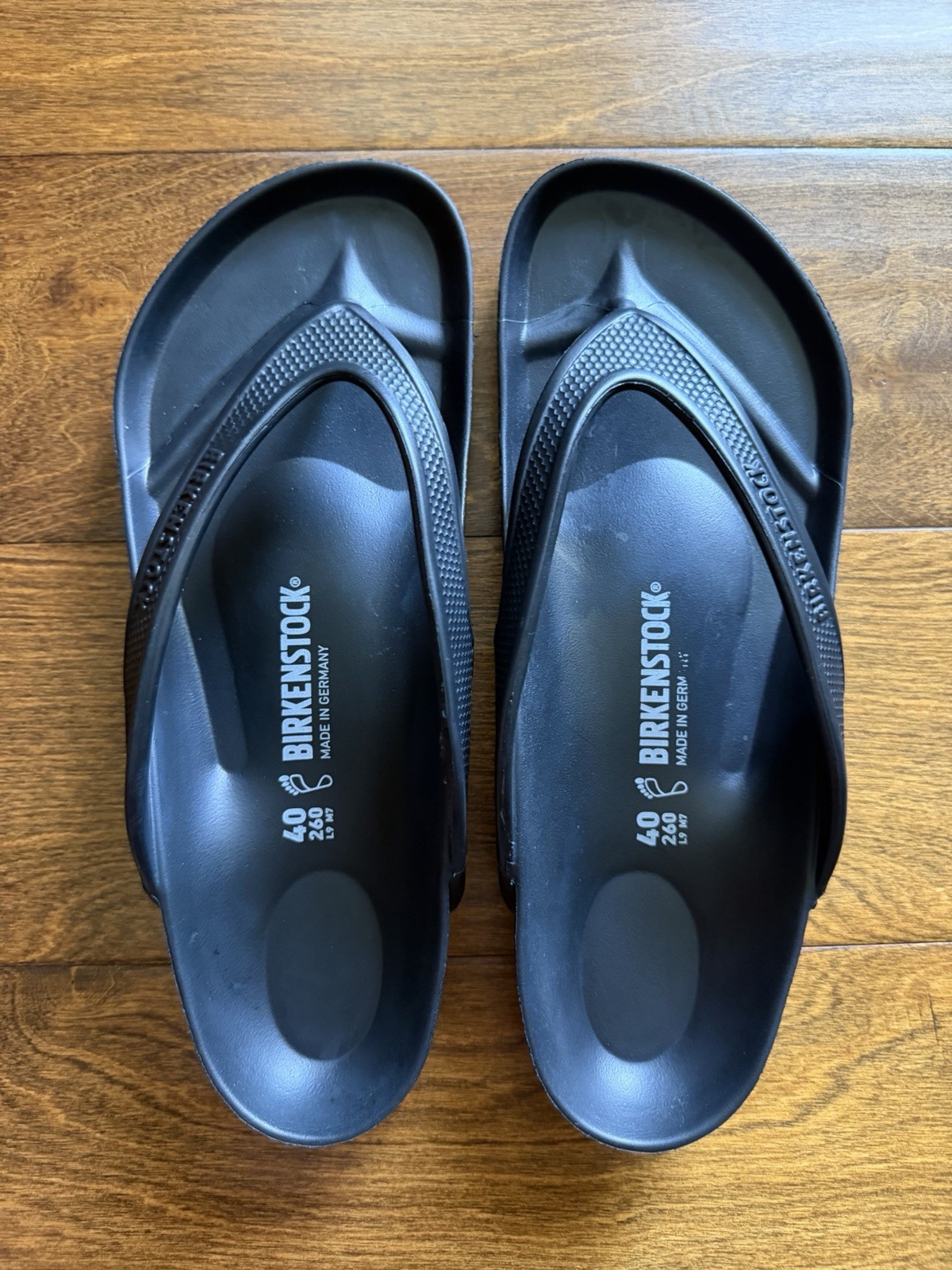 Birkenstock Women Honolulu Eva Flip Flops Sandals Black Size 40 Beach Pool