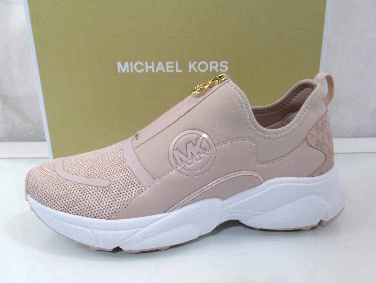 Michael Kors Sami Zip Trainer Sneaker Circular Air Mesh Ballet Light Pink Size 9