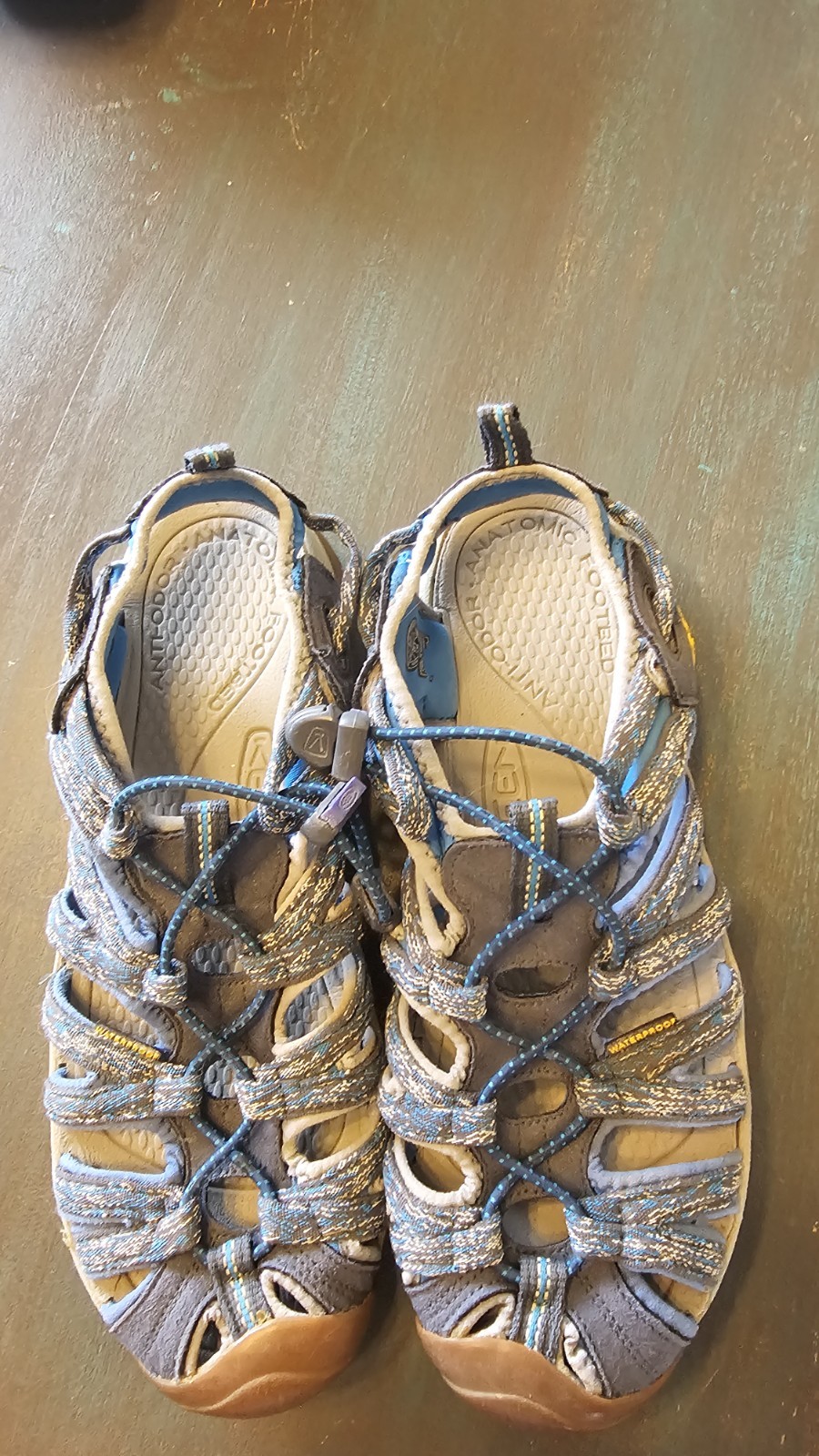 KEEN Women’s Blue Sandal Gray Rubber Sole